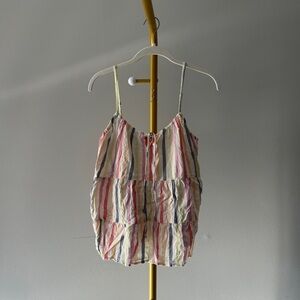 Old Navy Multicolor Striped Drawstring Sleeveless Camisole Top Women's Size M